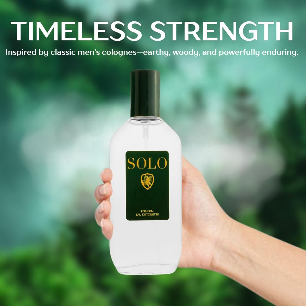 American Collection Cologne for Men – INSPIRED by A WORLD RENOWNED MEN’S PERFUME – Juniper, Pine, Tobacco, Oakmoss – Bold, Masculine, Earthy, Long-Lasting Eau De Toilette 80 ml (Solo 80 ml)