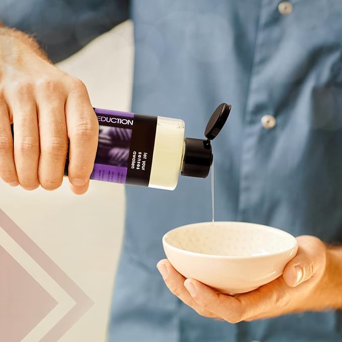 LOVE PLAY Set of Massage Oils for Sore Muscles and for Pure Relaxation - Vegan Massage and Body Oils for Massage Therapy with Essential Oils 6.76 oz Each.