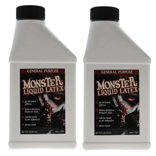 FX Monster Liquid Latex (2 Pack) For Halloween Costume, Zombie, Vampire, Monster Make Up & Dress Up, Special Effects, Parties and Cosplay, Face and Body Latex Paint