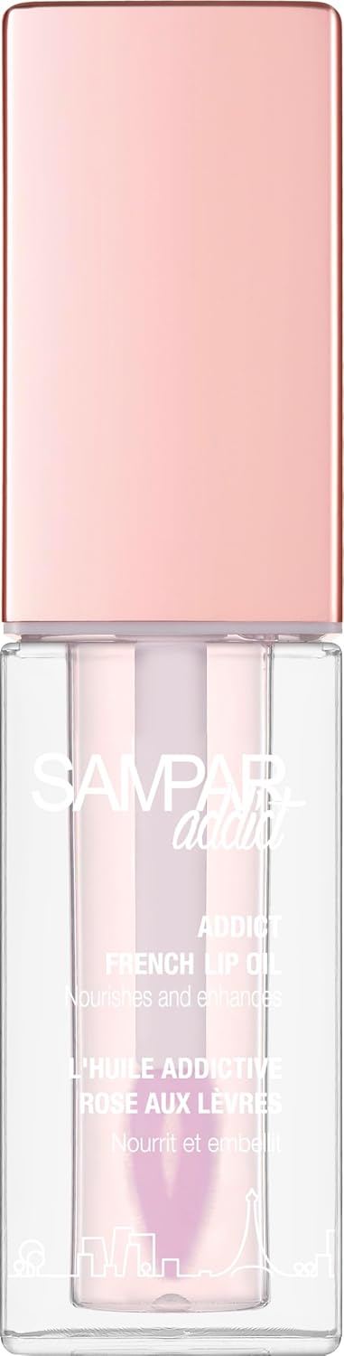 Sampar Addict French Oil with Sponge Applicator - Korean Beauty Perfect for Lip Oils & Glosses | Rosehip, Rare Beauty Tinted Lip Oil, Broadway Vita-Lip Gloss, Saie Glossy Bounce,