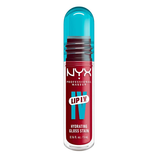 NYX PROFESSIONAL MAKEUP Lip IV Hydrating Glossy Lip Stain with 12HR Hydration - Red-y Set Wet (Red)