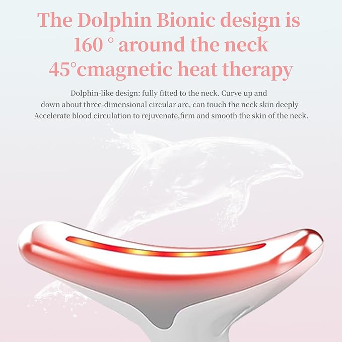 Red-Light-Therapy-for-Face and Neck, Face 𝖲 culpting Wand with 7 Color, Anti 𝖶rinkles Facial Massager for Face and Neck Tool for Skin Care (White)