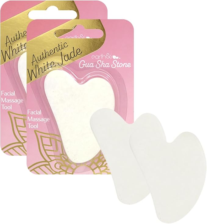 Earth & I Gua Sha Facial Tools, Guasha Tool for Face, Face Massager Tool Skin Care Tools for Face, Jawline Shaper Lymphatic Drainage Massager Face Tool, Face Sculping Tool, 2 Piece