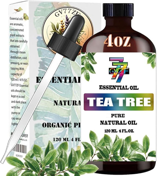 Tea Tree Essential Oil (4 oz/120 ml) - Tea Tree Oils Used in diffusers, humidifiers, Home Baths, Cleaning Products, Yoga, DIY Soaps and DIY Scented Candles