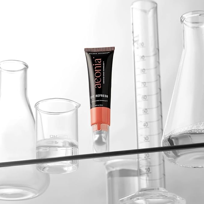 Aeonia Eye Refresh, Certified Space Technology Skincare – Hydrating & Anti-Aging Eye Cream with Bacillus Lysate, Reduces Fine Lines, Puffiness & Dark Circles, Firming & Illuminating Formula, 0.5 Fl Oz