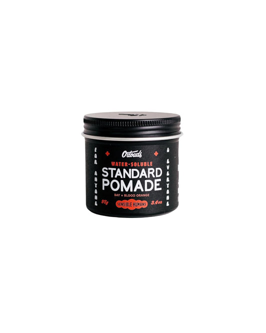 O'Douds Standard Pomade for Men - Natural Styling Hair Pomade - Firm Hold & High Shine Finish for Classic Looks - Bay & Blood Orange Scent (4oz)