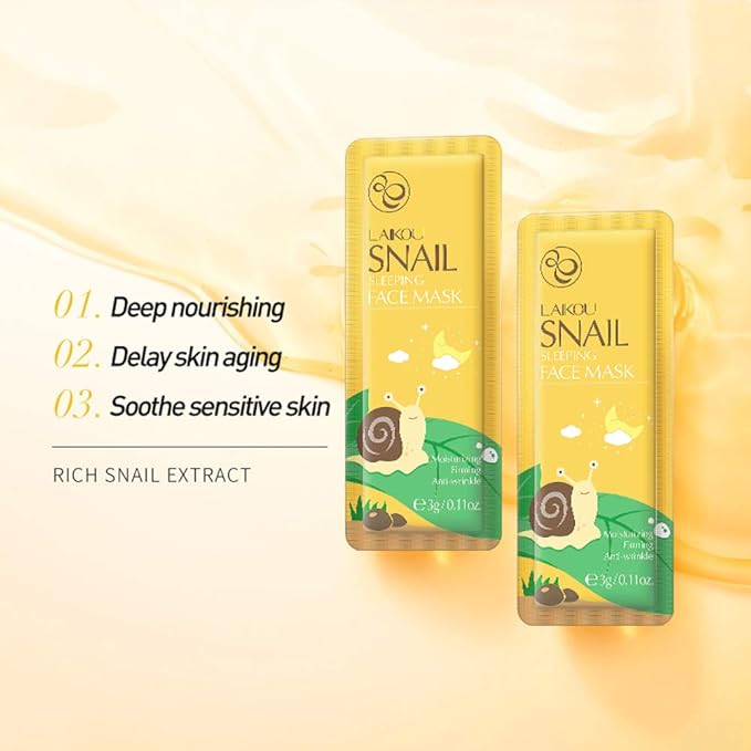 Snail Extract Skin Treatment Mask - Moisturizing, Hydrating, Brightening, Soothing