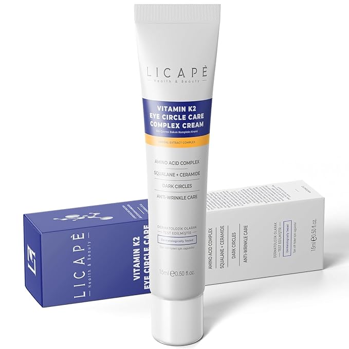 Eye Cream with Vitamin K2 - Moisturising Eye Care Against Dark Circles & Bags - Anti-Wrinkle & Firming Effect - 15 ml