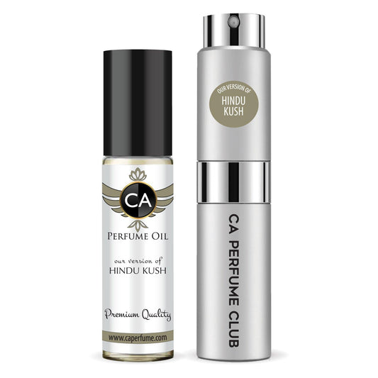 CA Perfume Duo Impression of Hindu Kush For Women And Men Perfume Layering Set Long Lasting Travel Size EDP + Body Oil Roll-On Bottle 0.27 Fl Oz+0.33 Fl Oz