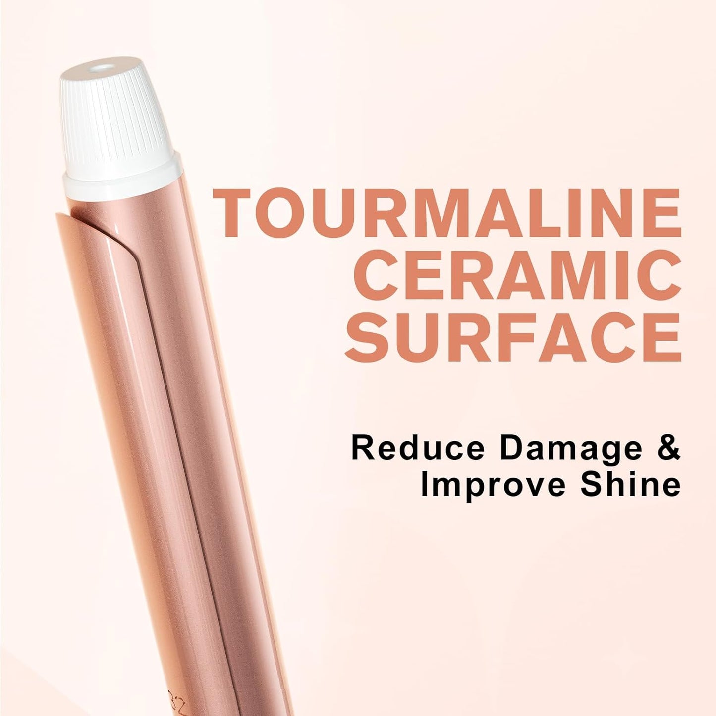 K&K Long Barrel Styler, 1 1/4 Inch Curling Iron with Clipped, Professional Ceramic Coating Hair Curler Wand, Dual MCH Heater up to 450F, Worldwide Voltage Curling Tongs for Traveling