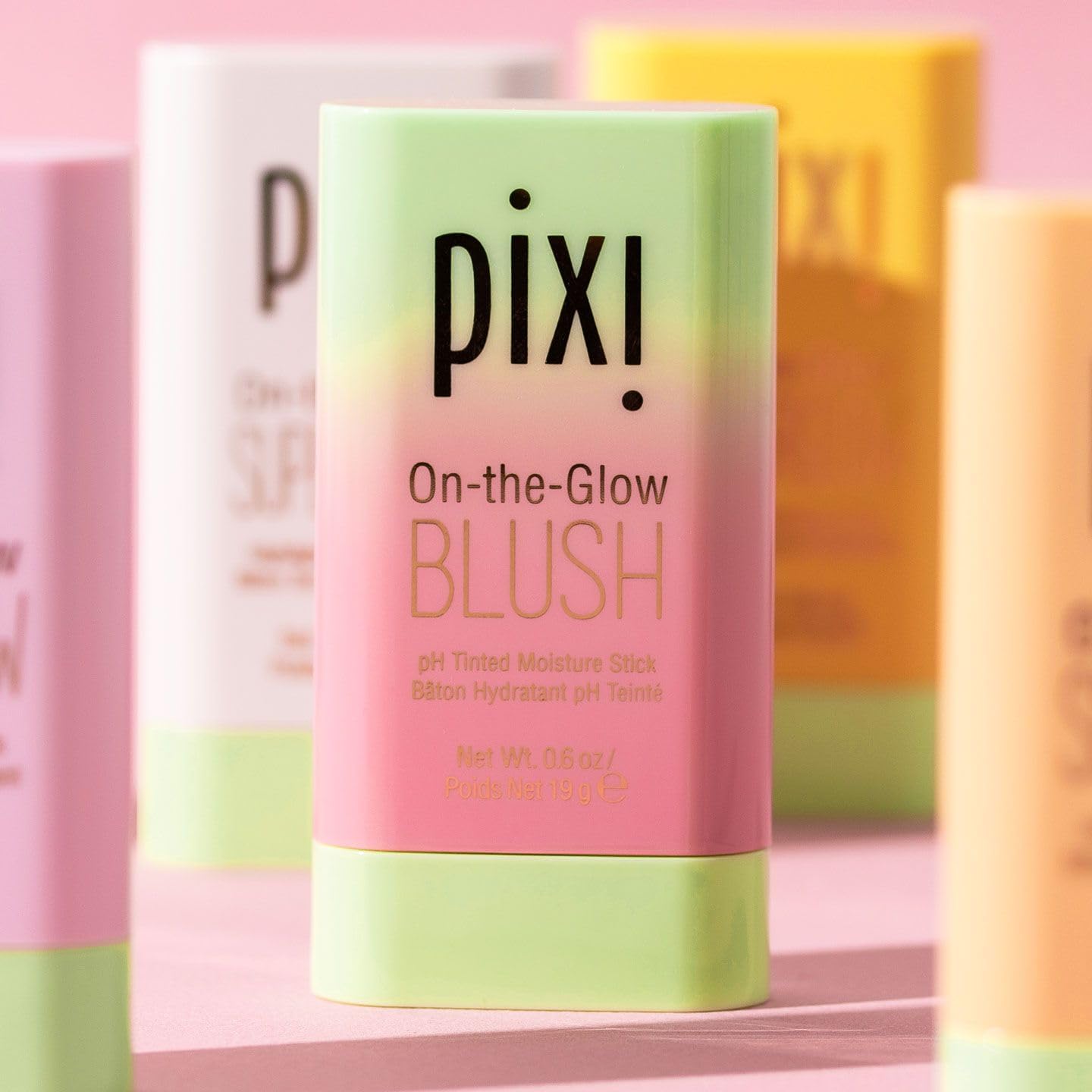 Pixi On-the-Glow Blush - CheekTone, pH Reactive Hydrating Tinted Moisture Blush Stick with Ginseng, Aloe Vera & Fruit Extracts, For Cheeks & Lips, 19g / 0.6oz, Paraben-Free