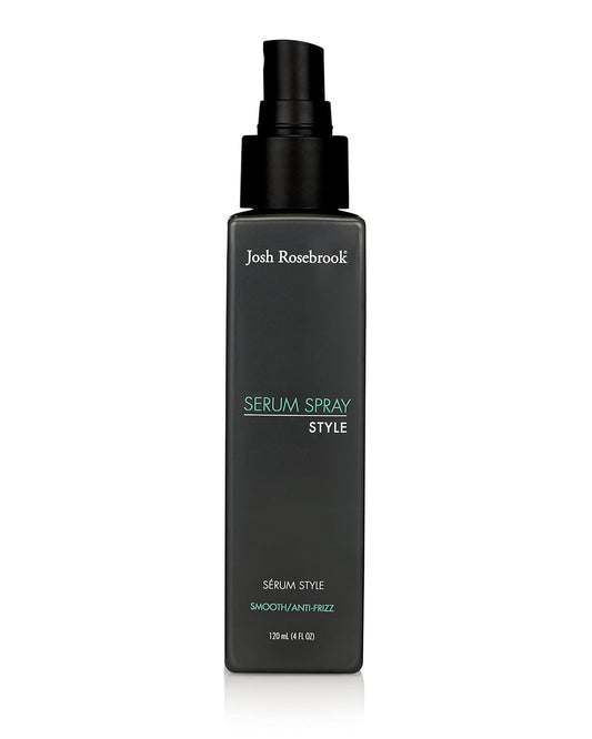 Josh Rosebrook Serum Spray - anti-frizz, wave and curl smoothing and defining hair styling spray that also performs as a nourishing, herbal-active scalp treatment - 120 mL - 4 Oz