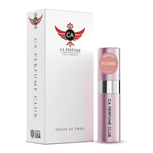 CA Perfume Impression of Pleasures for Women Floral Scent Long Lasting Perfumes for Women Eau De Parfum Travel Size Refillable Atomizer Spray 0.27 Fl Oz 8ml