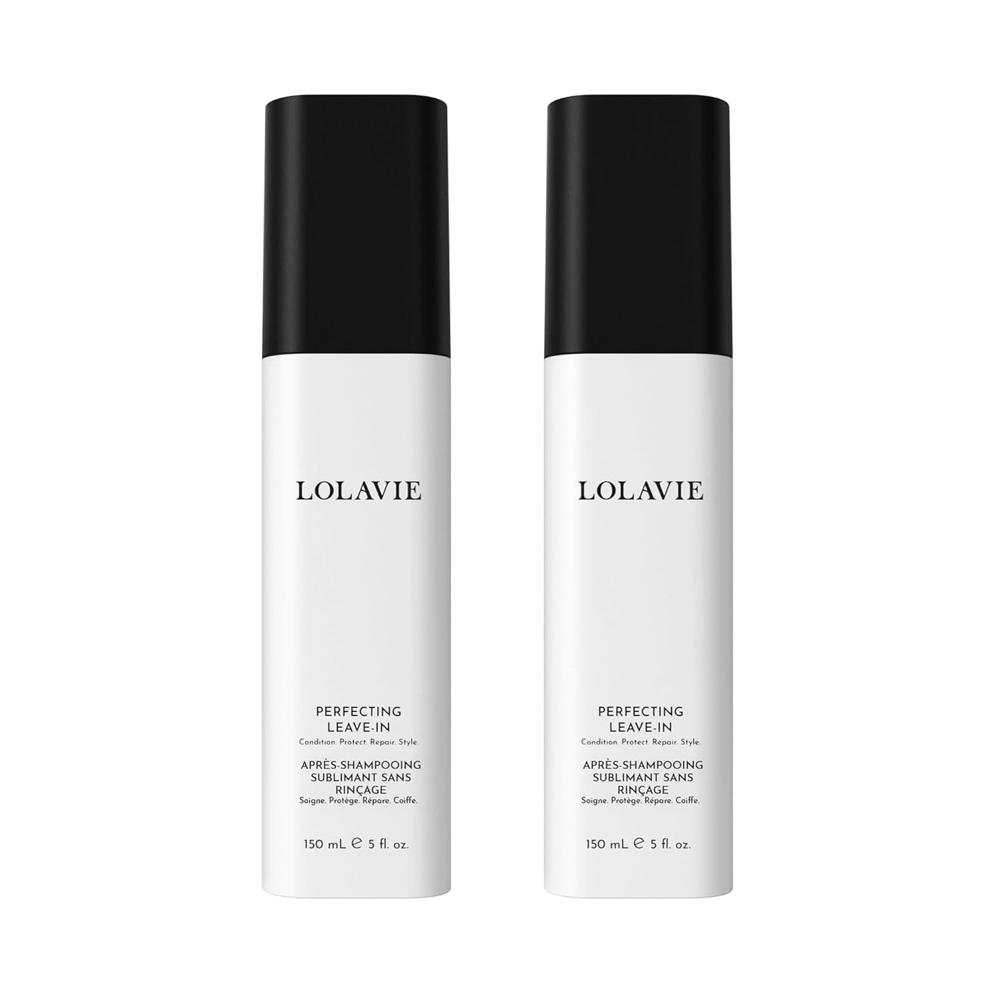 LolaVie Perfecting Leave-In Conditioner - 5.0 oz, 2 Pack - 72-Hour Frizz Control & 450-Degree Heat Styling Protection for Smoother, Softer, Stronger Hair - Color Safe - All Hair Types - Sulfate Free