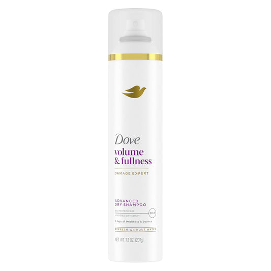 Dove Advanced Advanced Dry Shampoo Volume & Fullness Refresh & Revive Flat Hair Without Water for 2 Days of Freshness & Bounce 7.3 oz