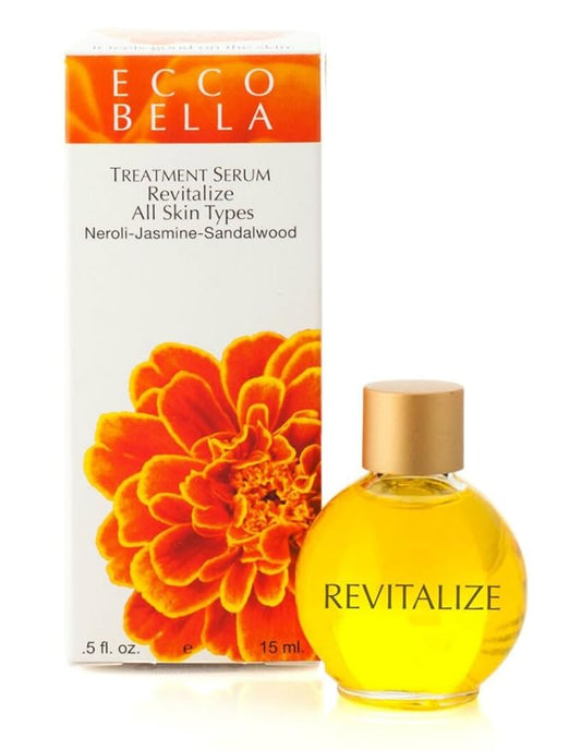 Ecco Bella Treatment Serum Revitalize - Perfect for Face, on Hair & Scalp, or as a Fine Perfume on your Neck & Wrists - Recommended for Sensitive, Rosacea & All Skin Types - 15ml