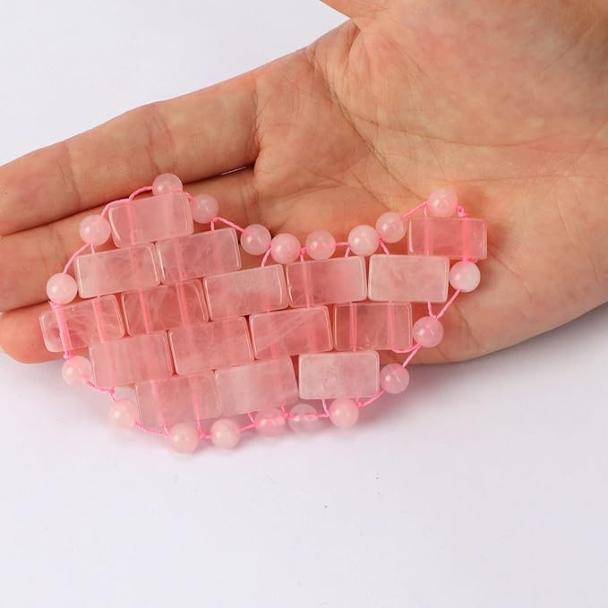 ideayard Rose Quartz Eye Mask, Mini Eye Mask Natural Quartz Mask for Eliminate Wrinkles Puffiness (Rose quartz-A)