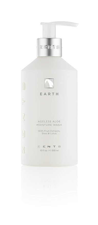 Zents Moisturizing & Cleansing Skincare Set (Earth Fragrance) | Probiotic Lotion & Body Wash with Organic Shea Butter & Aloe | Hydrates & Nourishes Skin | 10 fl oz & 6.4 fl oz