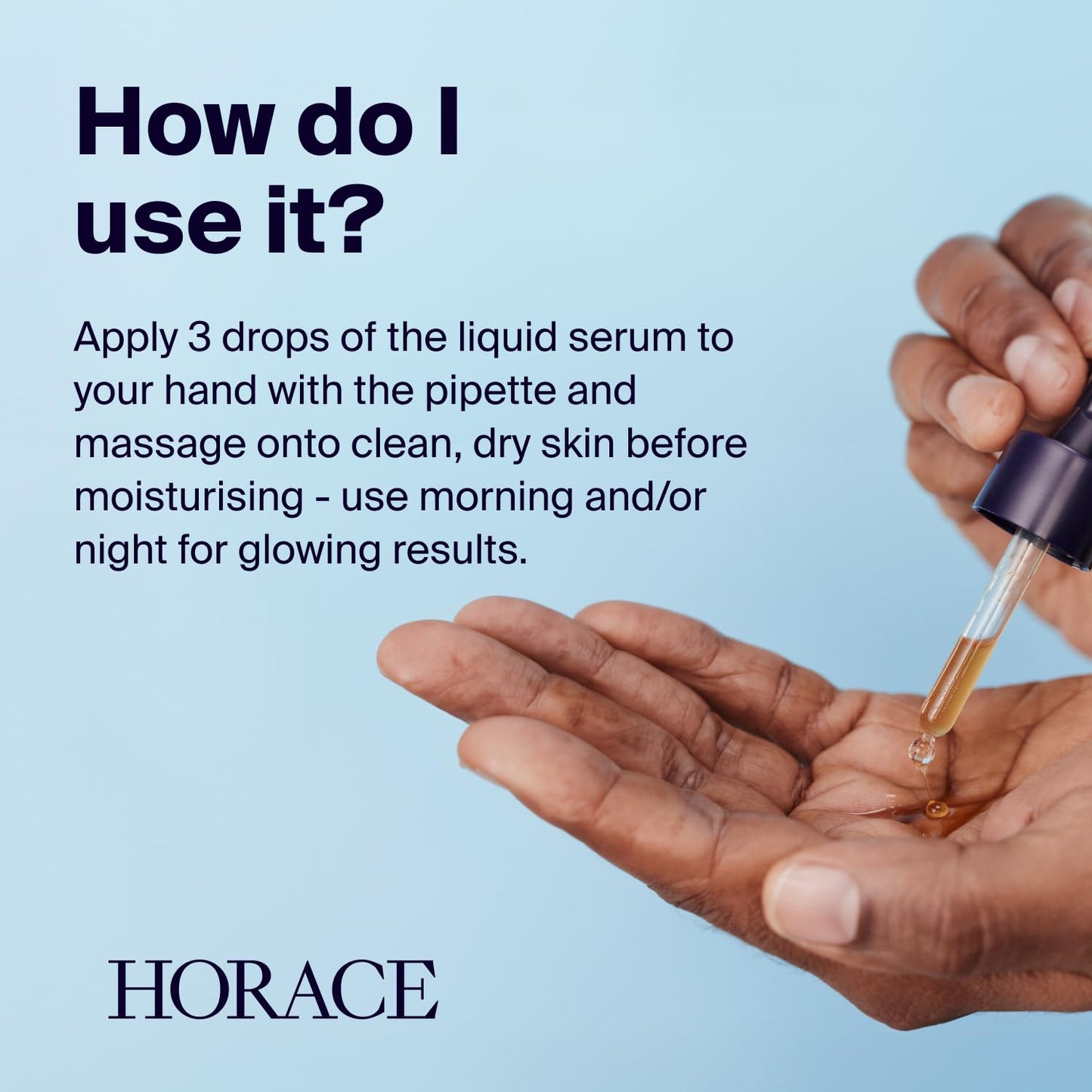 HORACE Vitamin C + Glycolic Acid Face Serum for Men – Brightening Facial Treatment for Dull Skin, Radiance Boost, and Even Complexion – Skincare for All Skin Types – Unscented, 30ml