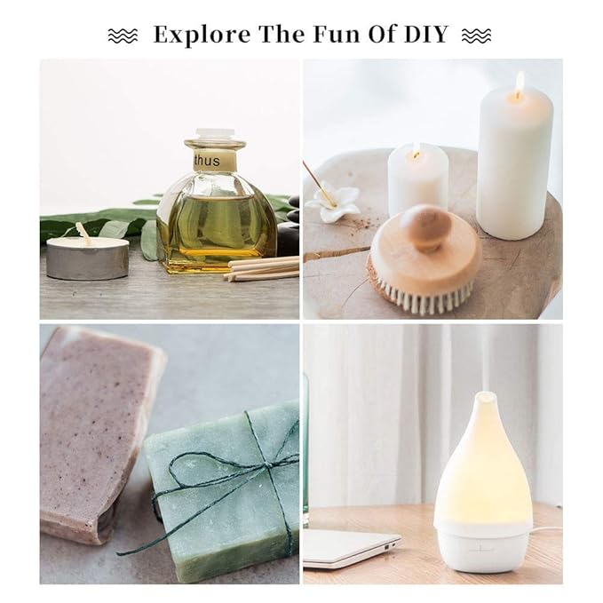 yethious Sandalwood Vetiver Essential Oil Set 100% Pure Organic Undiluted Aromatherapy Oils for Diffuser, Skin, Hair, Perfume, Soap, Candle Making 2 x 10ML