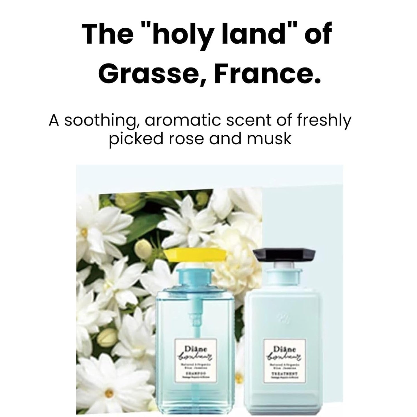 Moist Diane Bonheur Natural & Organic Hair Treatment ,with Blue Jasmine Scent [Damage Repair & Shine] 500mL/16.9 Fl. Oz.