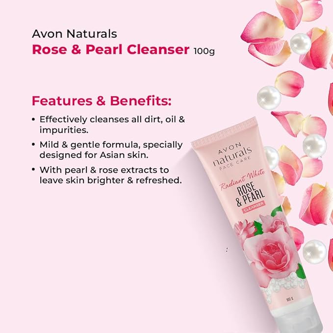 Naturals Rose & Pearl Cleanser, 100g
