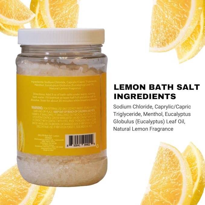 Halls Refresh Menthol with 100% Pure Essential Oils Aromatherapy Bath Salts, 16 oz, Eucalyptus, Menthol and Lemon Scent