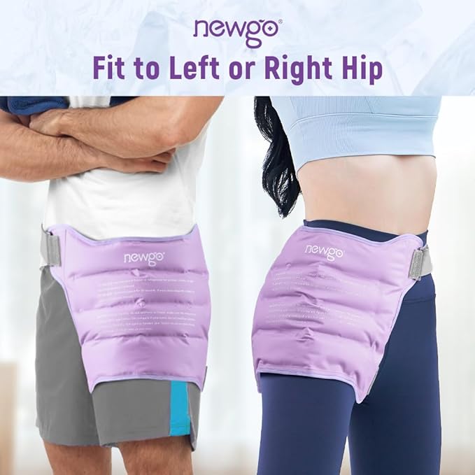 NEWGO Bundle of Gel Eye Mask and Hip Ice Pack Purple