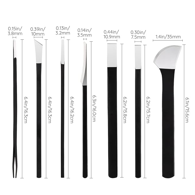 Pedicure Knife Set, Segbeauty 7 Pack Ingrown Toenail Tools with PU Storage Bag, High Manganese Steel Nail Knives Cuticle Remover, Professional Foot Repair Sharp Blade Kit for Nail Corn Callus