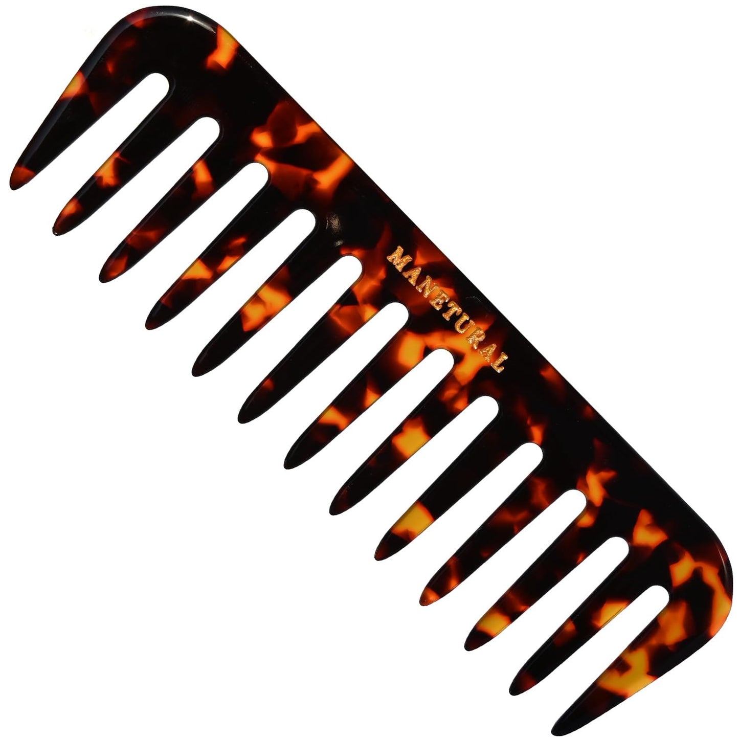 S1 Elegant Wide-Tooth Comb – Lightweight, Travel-Friendly, and Stylish Design for Tangle-Free Hair (Tortoise)