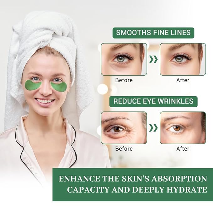 Under Eye Mask, 30 Pairs Seaweed Eye Masks for Dark Circles and Puffiness Treatment, Under Eye Patches for Puffy Eyes and Eye Bags, Gel Eye Mask Eye Pads for Face Skin Care