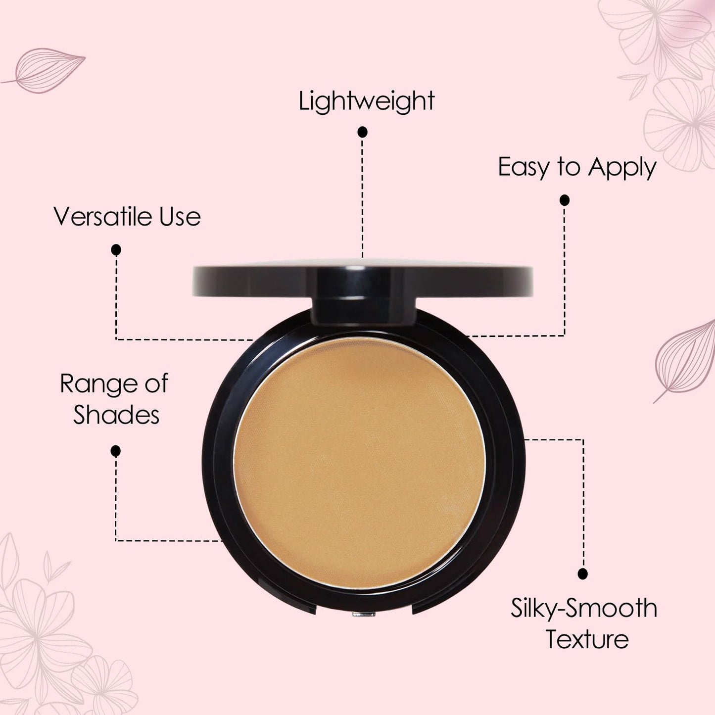 Vera Moore Matte Pressed Powder, Makeup Setting Compact Powder, Face Powder for Full Coverage with Flawless Finish, Shine, Matte Finish for All Skin Types (Cashmere, 12.5g)