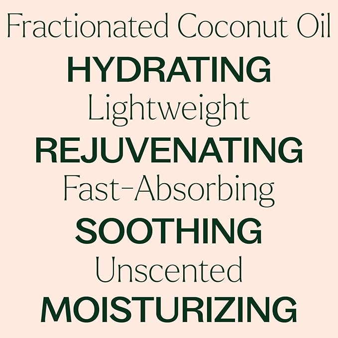Plant Therapy Fractionated Coconut Oil for Skin, Hair, Body, Diluted Essential Oils, 100% Pure, Natural Moisturizer, Massage & Aromatherapy Liquid Carrier Oil 2 oz