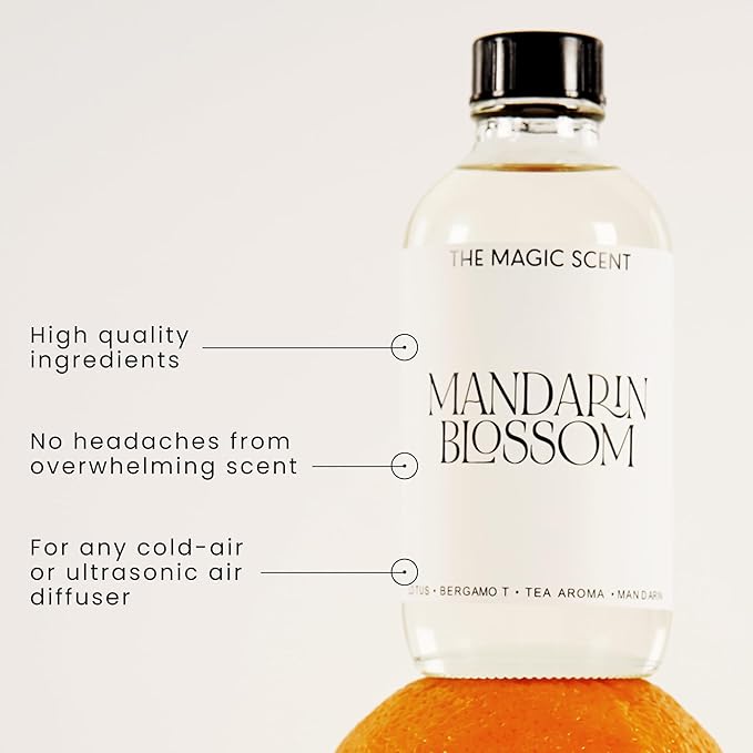 Mandarin Blossom Oils for Diffuser - HVAC, Cold-Air, & Ultrasonic Diffuser Oil, HVAC scents Inspired by St. Regis Hotel, Maldives - Essential Oils for Aromatherapy - 8.5 fl oz, 250 mL