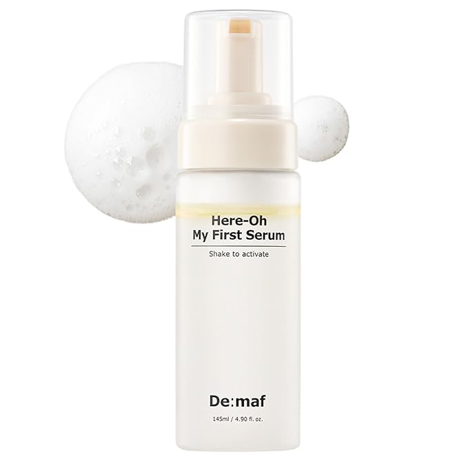Here-Oh My First Hydrating Serum with Hyaluronic Acid | Bubble Texture Face Serum for Skin Barrier Repair and Glowing Skin | Korean Serum for Dry Skin & Sensitive Skin (4.90 fl oz)