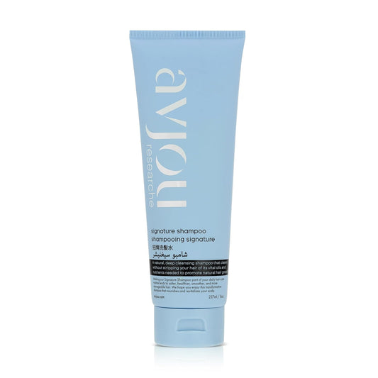 Avjou Researche™ Signature Shampoo – Supports the Look of Healthy, Fuller Hair – Vegan, Color & Keratin Safe, Cruelty-Free, Hydrates & Nourishes with Coconut Oil – Designed for All Hair Types, 8 oz