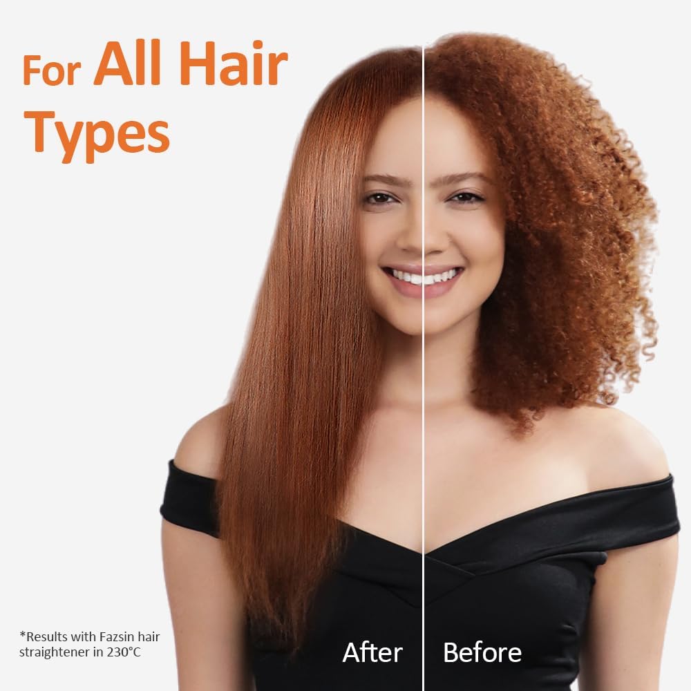 Faszin Professional Hair Straightener, 1.18 inch Ionic Titanium Plate, 20S Fast Heat Up Flat Iron with Clear LED Display, 2 in 1 Straightener and Curler Styling Tool for Straighten Hair (Black)