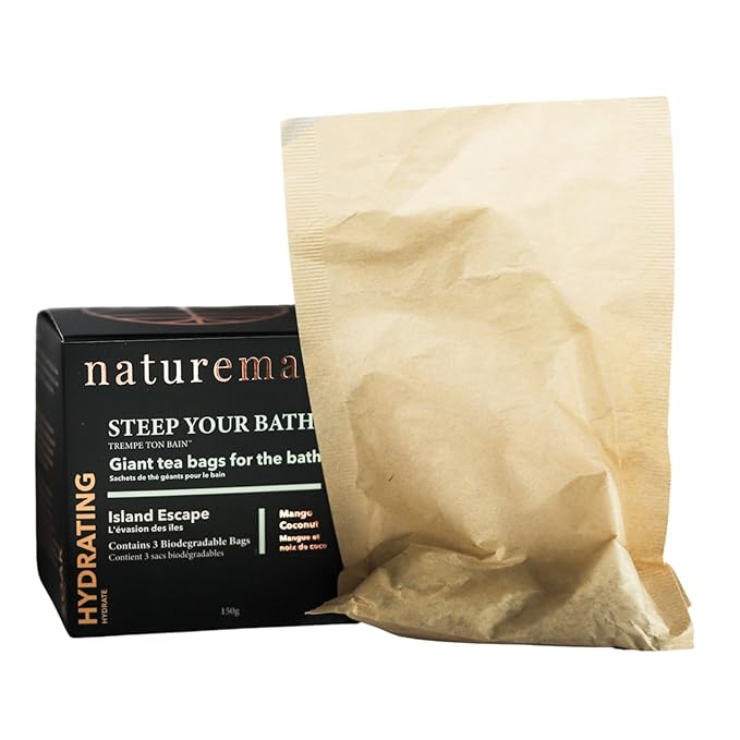 Hydrating Steep Your Bath Island Escape - Moisturizing Bath Soak for Dry Skin - Bath Tea Rich in Minerals - Mango Coconut - 5.29 oz