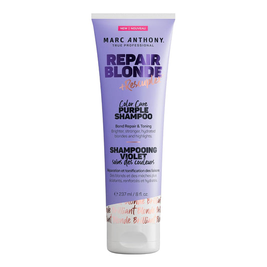 Marc Anthony Purple Shampoo, Repair Blonde Rescueplex Color Care - Neutralizes Brassy Tones and Repairs Bonds, 8oz