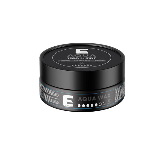 E Elegance Hair Products - Aqua Hair Styling Wax - V Strength – Strong Hold, High Shine, Wet Look, Grey/4.73 oz