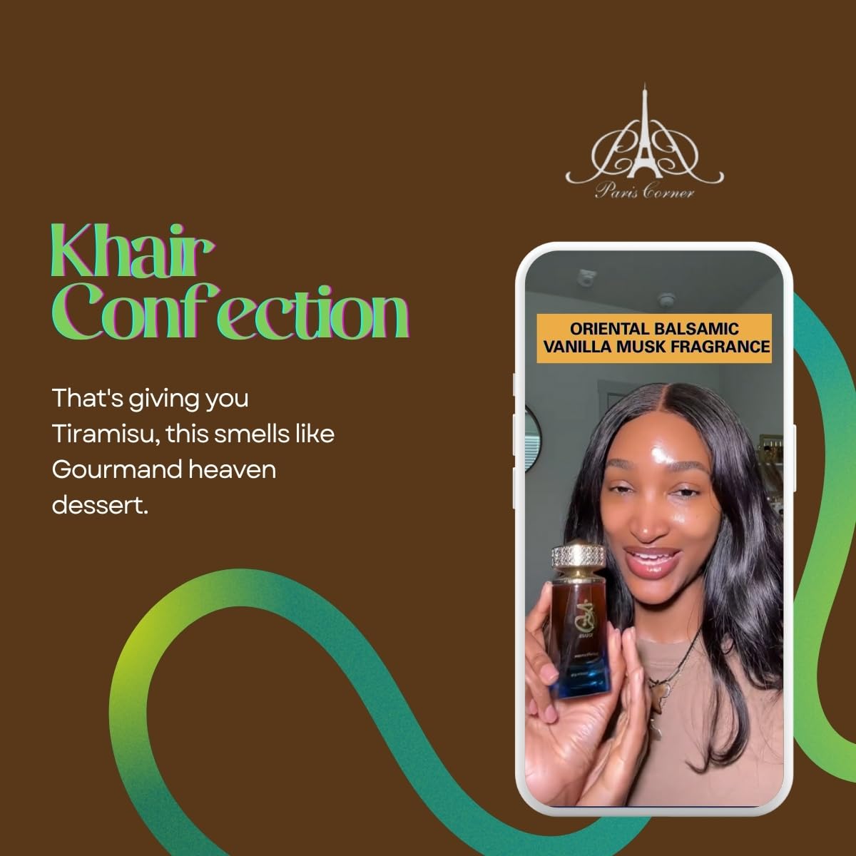 Paris Corner | Khair Confection EDP 3.4 Fl Oz | Sweet Candy Scent Perfume for Men & Women | Indulge in Luscious Pear, Whipped Cream, Jasmine & Vanilla Notes