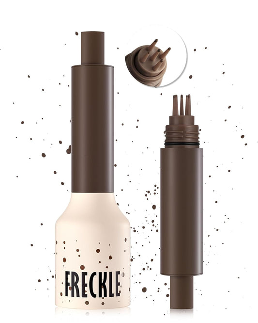 Freckle Stamp Cushion, Vivid Natural Faux Freckles Pen, Long Lasting Waterproof Quick Dry Lifelike Fake Freckle Stamp Pencil, Get Sun-kissed Stars Makeup in One Press, Makeup Gift for Women Girl-03