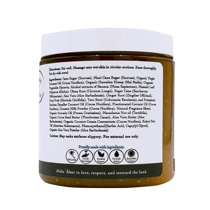 Ola Tropical Apothecary Coconut Sugar Polish with Pure Tropical Oils and Plant Extracts - 11.6 Oz