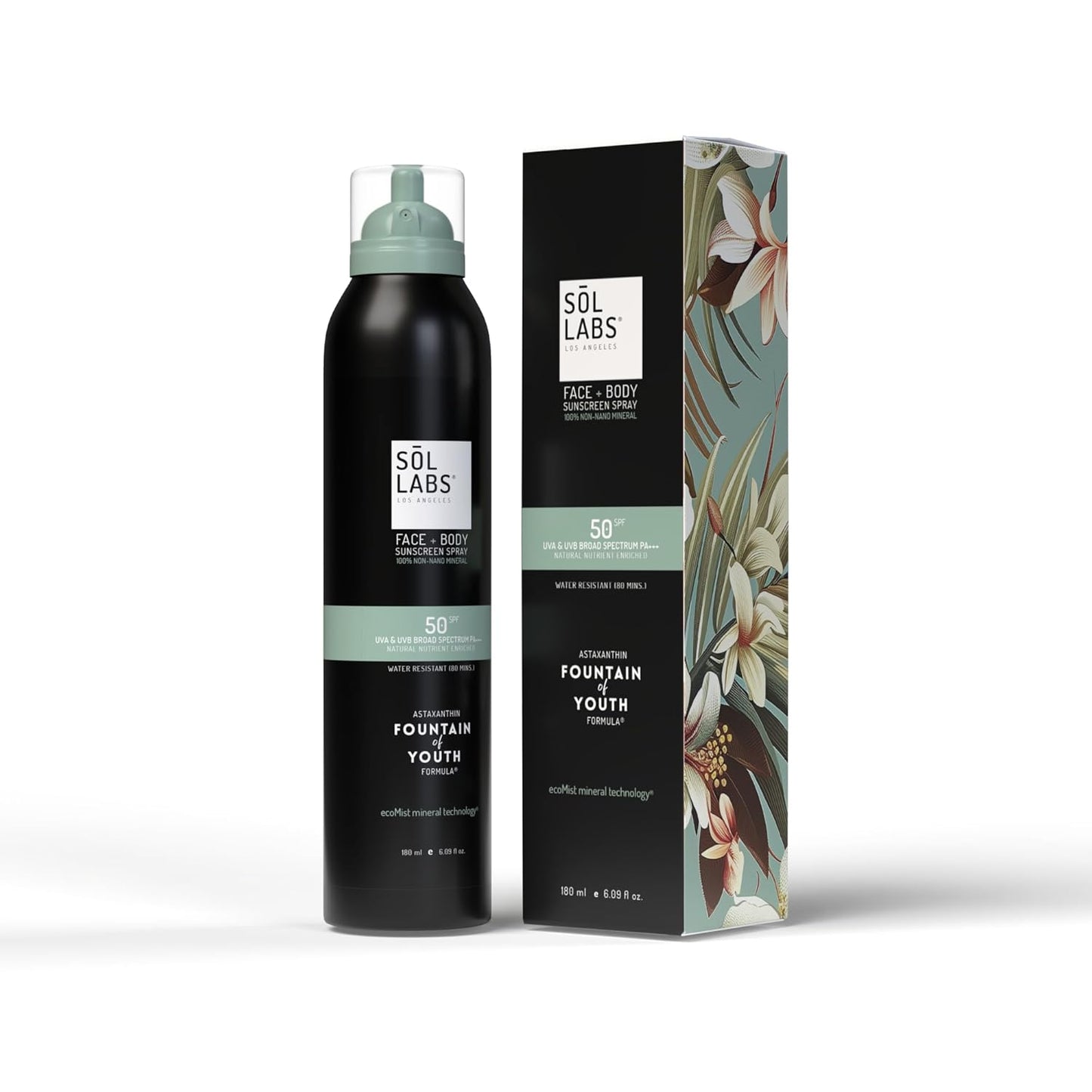 SOL LABS Mineral Sunscreen Spray SPF 50 – Reef Safe Sunscreen Spray, Lightweight Zinc Oxide, Water-Resistant – Korean Skincare, Face & Body Sun Protection