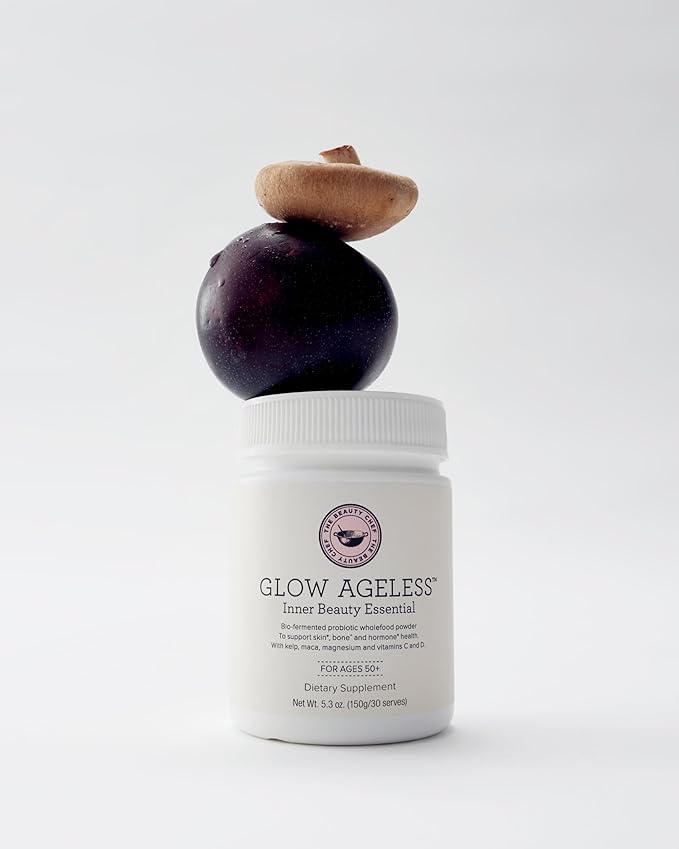 The Beauty Chef Glow Ageless™ Inner Beauty Essential – Bio-Fermented Collagen-Boosting Powder for Ageless Skin & Wellness, Supports Ageless, Glowing Skin, Collagen Support, 5.3 oz / 150g