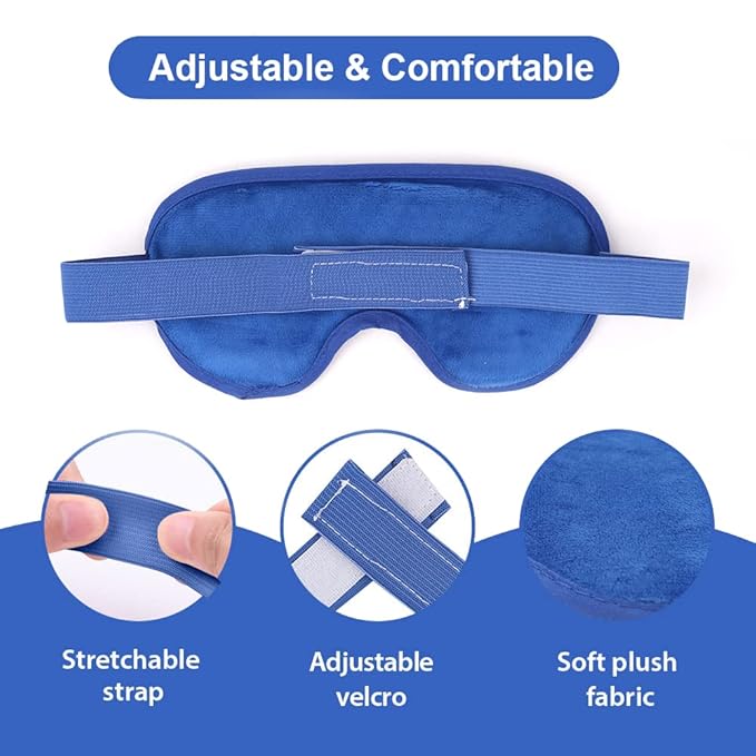 NEWGO Bundle of Cooling Eye Mask and Ankle Ice Wrap Blue