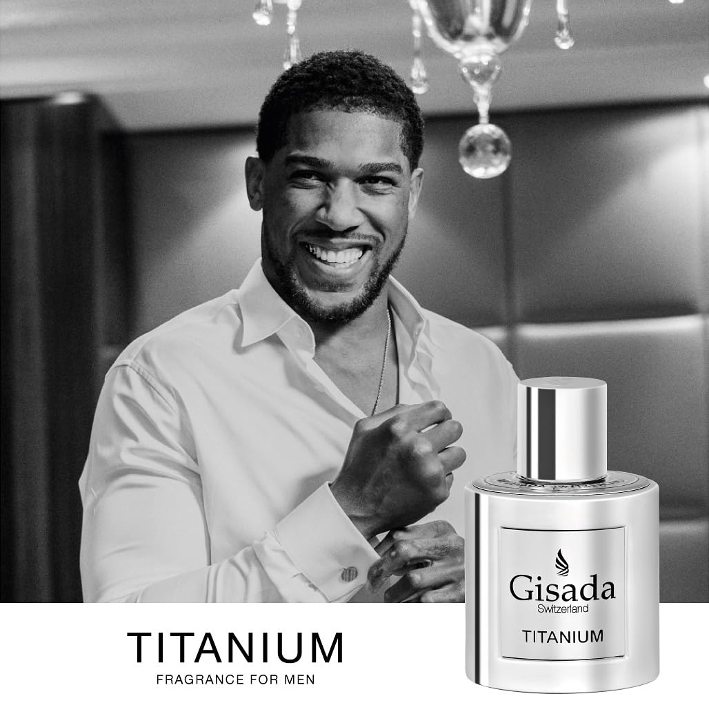 Gisada Switzerland - Titanium | Eau de Parfum for Men | 3.3 fl oz (100ml) | Spicy, Amber, Warm, and Woody Notes | Long-Lasting Scent | Perfume & Cologne