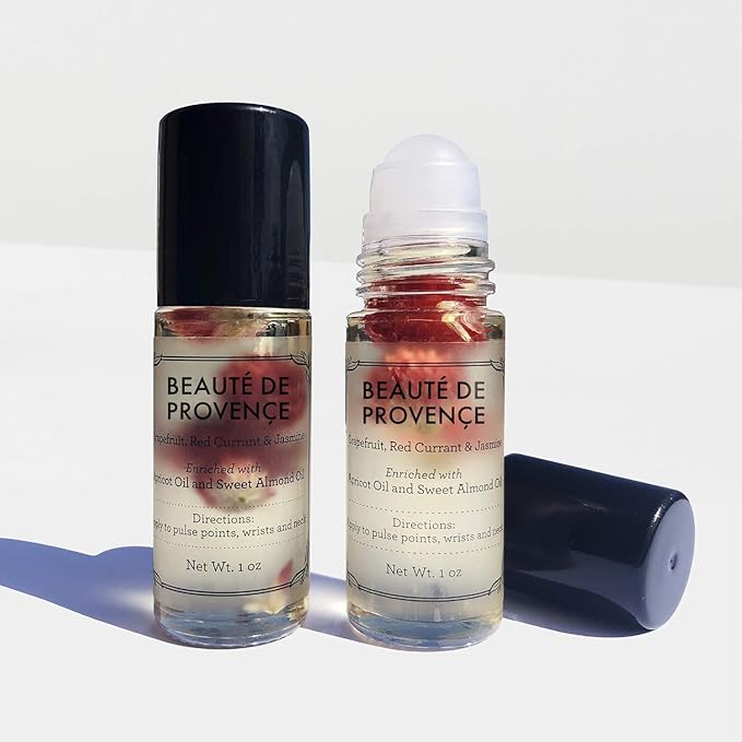 | Amaranth Refreshing Lightly Scented Floral Roll-On Perfume Body Oill - Body Oils for Women Perfume - Enriched w/Apricot Oil, Sweet Almond Oil, Fractionated Coconut Oil - 1OZ