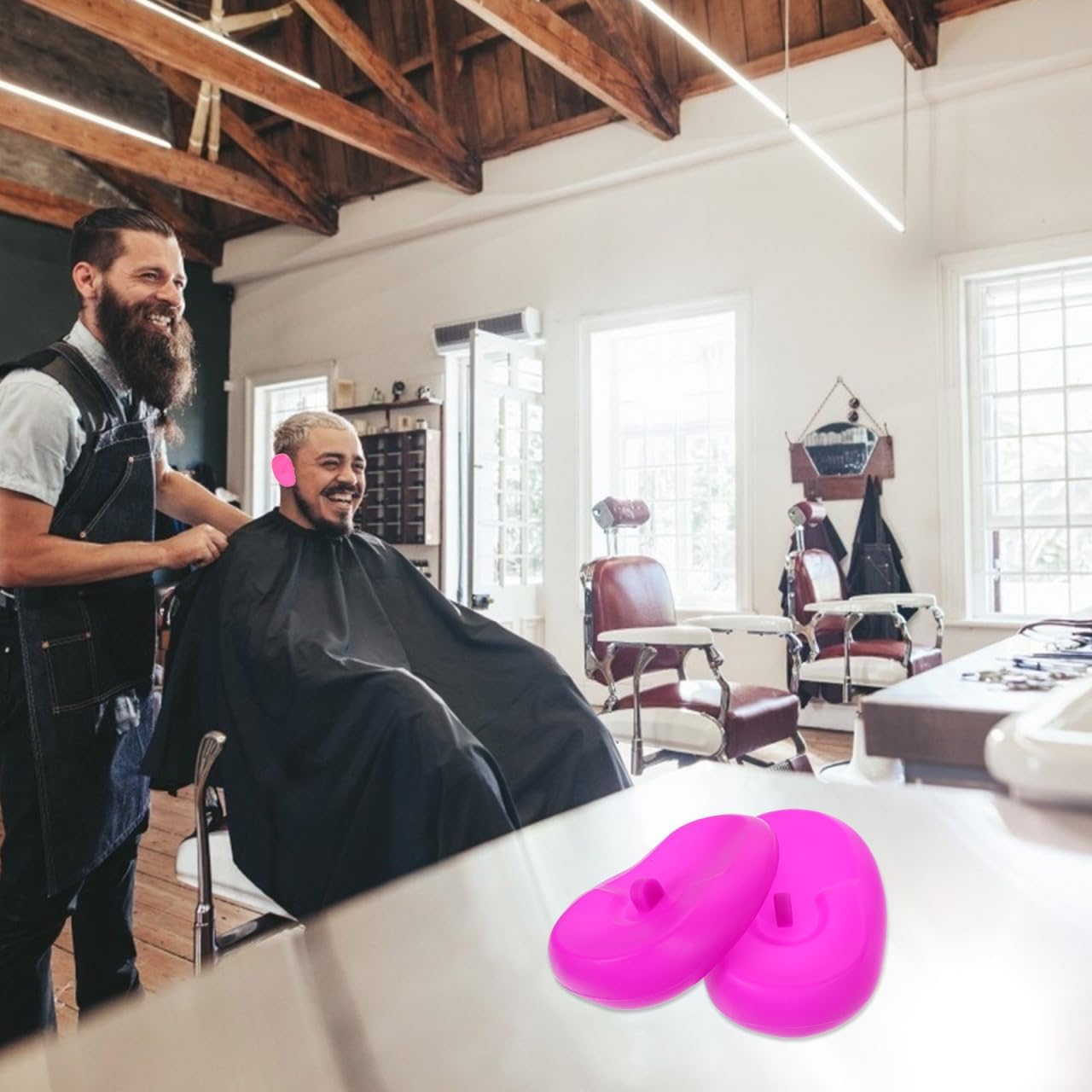 HEALLILY Silicone Ear Covers for Hair Dyeing 3 Pairs Waterproof Anti-Dyed Ear Sleeves Reusable Protection for Hair Dryer and Flat Iron Heat