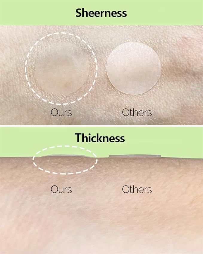 Beviliu Pimple Patches for Face 66 Counts, 2 Sizes Thinner Edge Hydrocolloid Acne Patches, Invisible Zit Patches for Face, Facial Skin Care Products Beauty